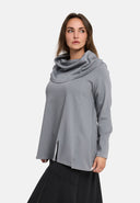 'Juline' Shirt – Denim with Stretch in Flowing A-Line