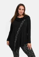 'Seriva' Tunic – A-Line with Shawl Collar & Diagonal Panel