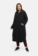 Transitional coat made of structured viscose stretch 'Floréa'