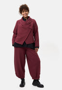 'Collina' jacket – Elegant cropped jacket with wrap look & texture