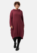 'Vigna' dress – modern balloon silhouette & elegant turn-down collar