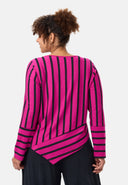 'Sienna' camiseta - look de rayas, línea A asimétrica