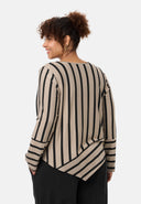 'Sienna' camiseta - look de rayas, línea A asimétrica