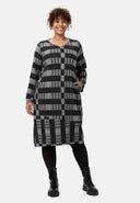 'Karina' vestido - escote en V y estampado cuadriculado moderno