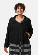 'Vera' chaqueta - negro tonal y corte casual con capucha