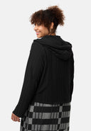 'Vera' chaqueta - negro tonal y corte casual con capucha
