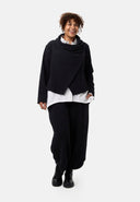 'Collina' jacket – Elegant cropped jacket with wrap look & texture