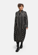 'Karena' dress - cotton stretch, striped look