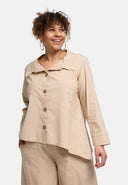 Blusa 'Serena' – limpia, moderna-asimétrica y con elasticidad