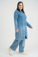 'Sky' Mantel – Premium Denim, Ombre-Waschung & Stretch