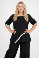 Blusa 'Saria' – asimmetrica, leggera e naturale